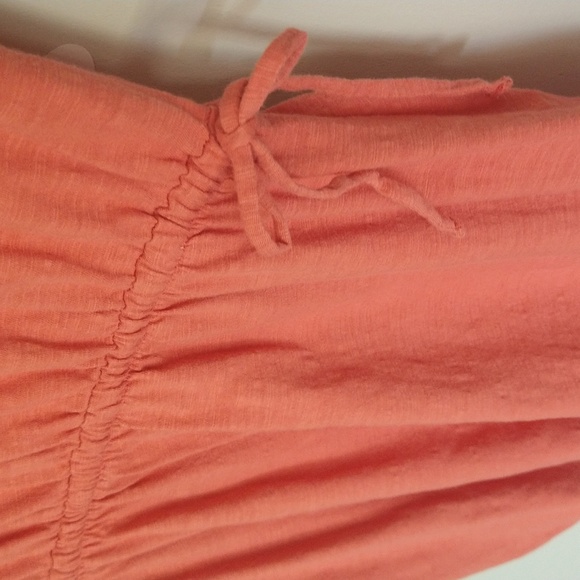 Old Navy Waist-Defined Short-Sleeve Slub-Knit Mini T-Shirt Dress Sugar Poppy - Picture 9 of 13